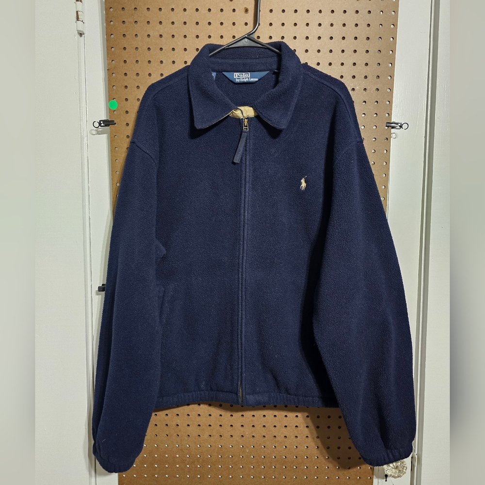 Vintage 90's Ralph Lauren Fleece Jacket Full Zip Polartec Mens 2x